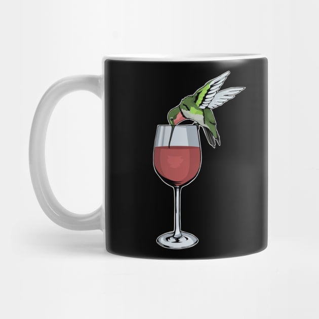 Hummingbird Wine Tshirt Bird Spirit Animal Wine Hummingbird by PomegranatePower